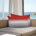 thumbnail image 2 of Abstract Outdoor Pillow Covers Pack of 2 Red Grey Gradient Modern Art Waterproof Throw Pillow Covers Decorative Cushion Cases for Patio Garden Tent Balcony Couch 20x12 inch, 2 of 8