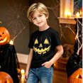 thumbnail image 2 of Ruiwill Halloween Boys Graphic Tee Funny Face Print Crew Neck Short Sleeve Top Casual Fall Pullover Boys Tshirts, 2 of 5