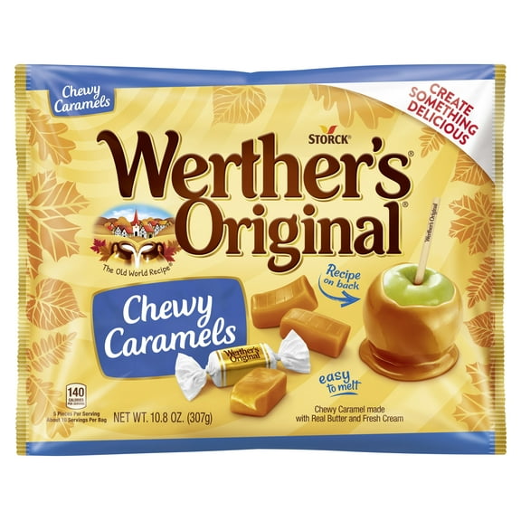 Werther’s Original Chewy Caramel Baking Candy, 10.8 oz – Premium Baking Ingredients for Cookies, Brownies, Cakes & Desserts
