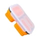thumbnail image 1 of Injueey Fiambrera de silicona con 3 compartimentos, fiambrera plegable de viaje para Picnic, contenedor de frutas, fiambrera lavable con Mostrada Naranja, 1 of 6