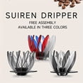 thumbnail image 4 of Lotus Flower Dripper] Handcrafted Lotus Flower V60 Dripper - Removable Petals, Plastic Coffee Filter - Assembly Required for Industrial-Black And White, 4 of 5