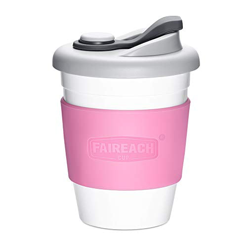 Coffee Tumbler with FDA Approved and BPA-Free Safe Material Coffee Cup with Lid Faireach Reusable Coffee Mug with Non-slip Sleeve 12 oz Dishwasher& Microwave Safe