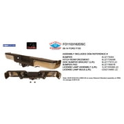 REAR STEP BUMPER ASSEMBLY; CHROME; FOR STYLESIDE MODELS; WITHOUT PARK ASSIST SENSOR HOLES; WITH BASE TOW PACKAGE [6-LUG WHEELS/CLASS