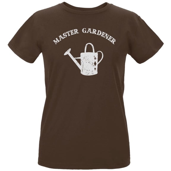 Mother's Day Master Gardener Distress Womens Organic T Shirt Chocolate MD