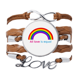 thumbnail image 1 of Pulsera de cuero Negro trenzado Unbranded amor igual, 1 of 3
