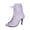 Purple, variant on Elegant Mesh Lace Two-Sided Fashionable and Breathable High Heel Ankle Boots with Straps Breathable Open Toe Dance Boots Cross-Laced Roman-Style Fashion Dance Shoes