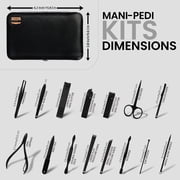 Utopia Care Nail Clippers Professional Nail Kit or Manicure Kit For Women and Men, Stocking Stuffers or Groomsmen Gifts 16Pcs Pedicure Set for Fingernail, Toenail Clippers with Travel Case - Black
