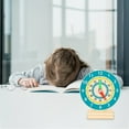 thumbnail image 2 of Kids Learning Clock Wooden Teaching Clock Educational Clock Time Learning Clock, 2 of 10