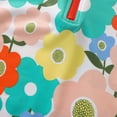 thumbnail image 4 of uublik Toddler Girl Swimsuit Flower Print Short Sleeve One-piece Swimsuit Hat Set, Sizes 6M-5T, 4 of 5