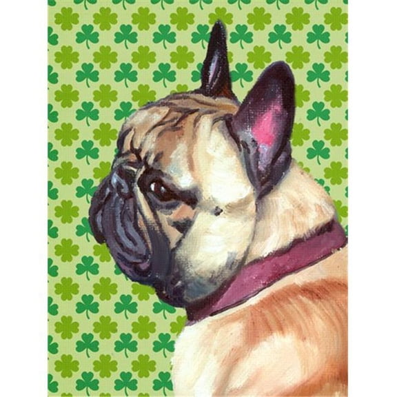 French Bulldog Frenchie St. Patricks Day Shamrock Flag Canvas House Size