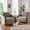 Chenille-Light Brown, variant on DREAMSIDEA High Back Swivel Chair with Wooden Arms, Square Back Modern Swivel Accent Chair for Living Room&Office,Upholstered Chenille Fabric Swivel Lounge Chair(Light Brown, Set of 1)