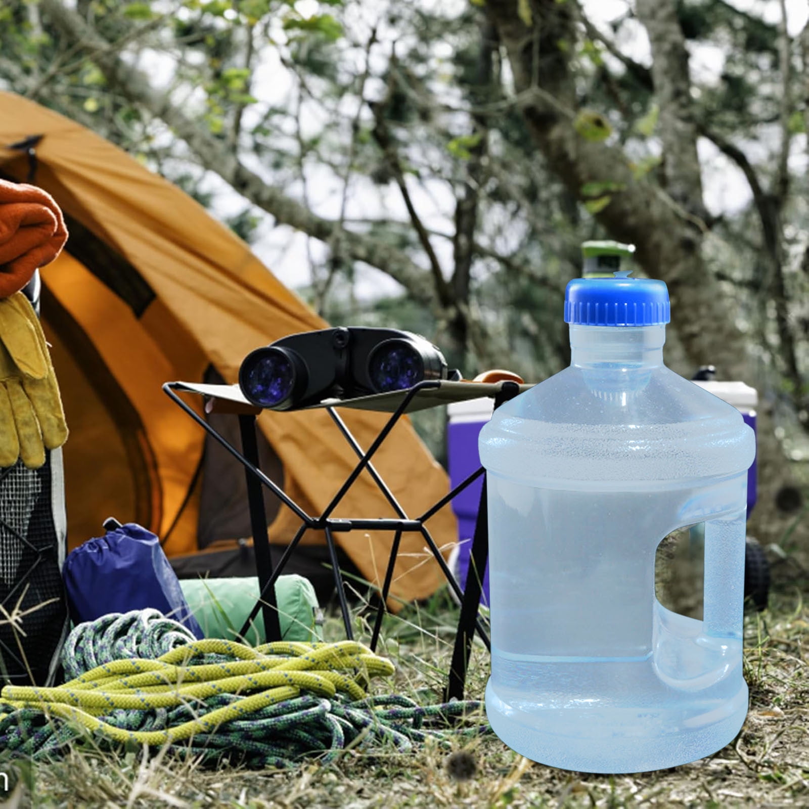 Eqslft 0.8/1.3 Gallon Water Bottle With Cover Big Water Bottle With Cover Gym Water Bottle With Handle Gallon Water Jug (101/170 Oz Transparent) Outdoor Handle Large Capacity Water