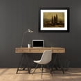 thumbnail image 4 of Félix Ziem 24x18 Black Modern Framed Museum Art Print Titled - The Three Cypresses (19th Century), 4 of 5
