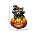 thumbnail image 3 of Clearance! Halloween Window Hanging Acrylic Pumpkin Raccoon Decoration Returns For Sale Sale&Deal #84, 3 of 5