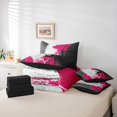thumbnail image 5 of Feelyou Pink Oil Printing Twin Bedding Sets 7-Piece, Modern Fashion Artwork Bedding Comforter Set, Teen Kid Adult Reversible Sheet Sets, Ultra Soft Home Decor, 5 of 7