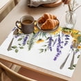 thumbnail image 3 of Sunflowers Placemats Set of 8 Yellow Purple Floral Watercolor Botanical Farmhouse Place Mats Indoor Wipeable Table Mats Washable Dining Table Placemats for Kitchen Holiday Party Home Decor 13x19 Inch, 3 of 9