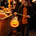 thumbnail image 6 of 1Pc Halloween Lighted Hanging Pumpkin Lantern, Pumpkin Halloween Wall Decor for Home Party Indoor Outdoor (Bat), 6 of 7