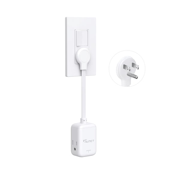 Cable de extensión NUTICT Short 15A/1875W con protector contra sobretensiones de 6 pulgadas
