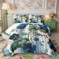 thumbnail image 2 of Manfei Vintage Floral Leaves Twin Quilt Set 2 Pieces,Rustic Botanical Twin Coverlet Set,1 Bedspread and 1 Pillowcase, 2 of 7