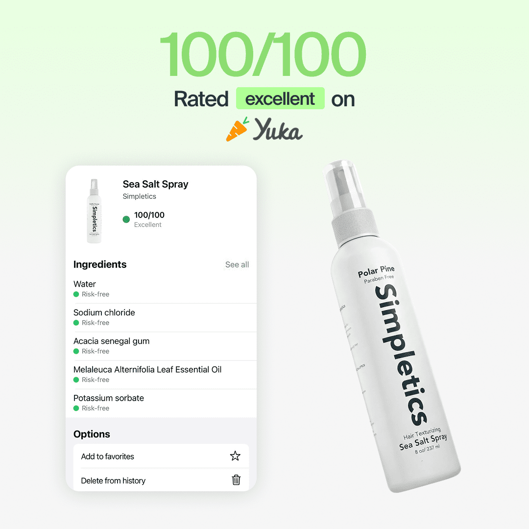 Simpletics Himalayan Sea Salt Spray for Hair - All Natural, 5 Ingredient Texturizing and Volumizing Salt Spray - Vanilla Scented - Beach Look Spray To Add Volume & Texture - Unisex - 240ml…