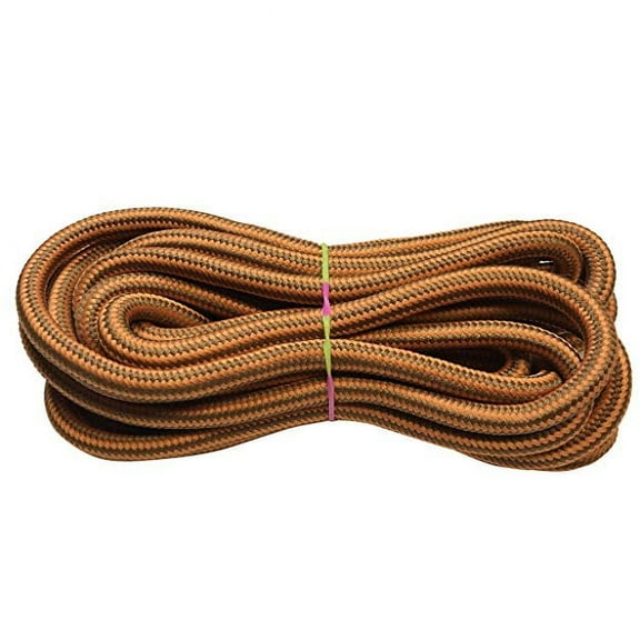 B&Q 2 Pairs Sandy Brown Round Boot Laces Shoelaces Strings Replacements for Hiking Military Motorcycle Work Boots Sneakers