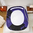 thumbnail image 5 of jejeloiu Purple Black Rugby Twin 3-Piece Football Lover Sport Sheet Set, 5 of 7