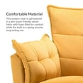 thumbnail image 3 of Classic Accent Chair Tufted Cushion Velvet Armchair Home Living Room Adult Mustard, 3 of 9
