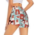 thumbnail image 4 of Picia Warm Christmas Memories Pattern Women's 2 in 1 Athletic Running Shorts High Waisted Workout Casual Gym Sweat Shorts with Comfy Liner Zipper Pockets-Large, 4 of 9