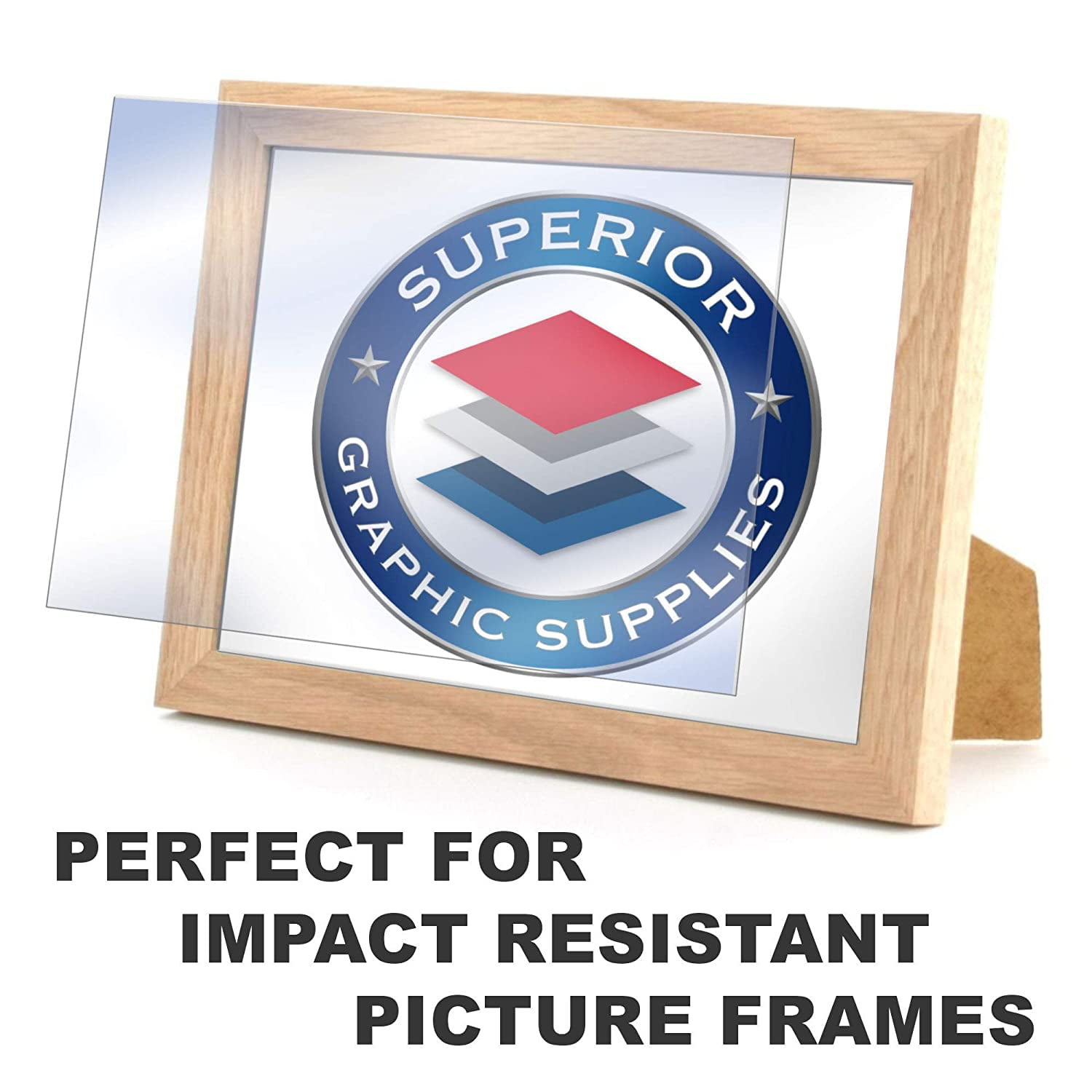 Superior Graphic Supplies PETG Clear Plexiglass Plastic Sheets 48 x 48 inches - 30mil (.030"/0.76MM) Thickness for DIY, Display Projects and Crafts