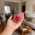 thumbnail image 2 of Cotton Cloth Round Peony Single Simulated Flower,Artificial Round Peony Flower Heads Flower Buds for Wedding Flower Wall & Arrangement,Bridal Bouquets, Table Centerpieces, Parties,(Hot Pink,), 2 of 9