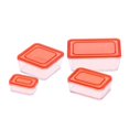 thumbnail image 1 of STARTIST 4 Pieces 1/12 Kitchen Dollhouse Bento Lunch Boxes Accessory DIY Pretend Play Red, 1 of 9