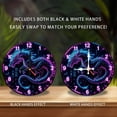 thumbnail image 2 of Neon Dragon Clock 10-Inch Silent Wooden Wall Clock, Battery Operated (AA Batteries Not Included), Artistic Home Decor, 2 of 8