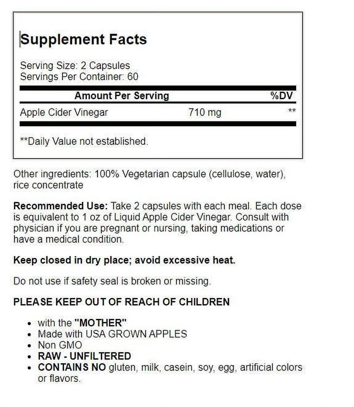 Enzymedica Apple Cider Vinegar -120 Capsules