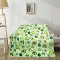 thumbnail image 1 of Cute Avocado Flannel Soft Warm Cozy Blanket for Sofa and Chair 50x60inch,Avocado Decor Stuff Accessories, 1 of 7