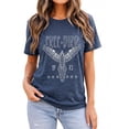 thumbnail image 3 of KimSoong Woman Vintage Rock Band T-Shirt Retro Bird Shirt Eagle Graphic Tees Retro Music Shirt Casual Short Sleeve Tops, Blue, 3 of 10