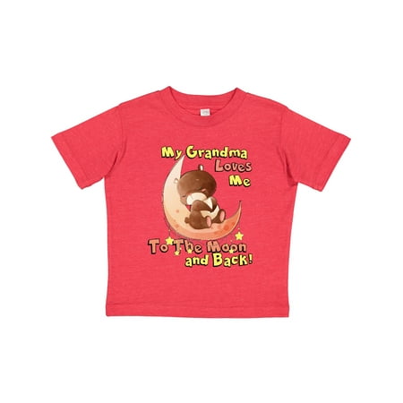 

Inktastic My Grandma Loves Me to the Moon and Back Gift Toddler Boy or Toddler Girl T-Shirt