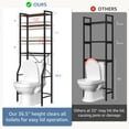 thumbnail image 5 of Gianna Over Toilet Bathroom Organizer, 4-Tier Adjustable Storage Rack, Space-Saving Shelf for Tight Areas, Black, 5 of 5