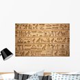 thumbnail image 1 of Hieroglyphs Carved Stone Wall Mural by Wallmonkeys Peel and Stick Graphic (36 in W x 22 in H) WM318826, 1 of 4