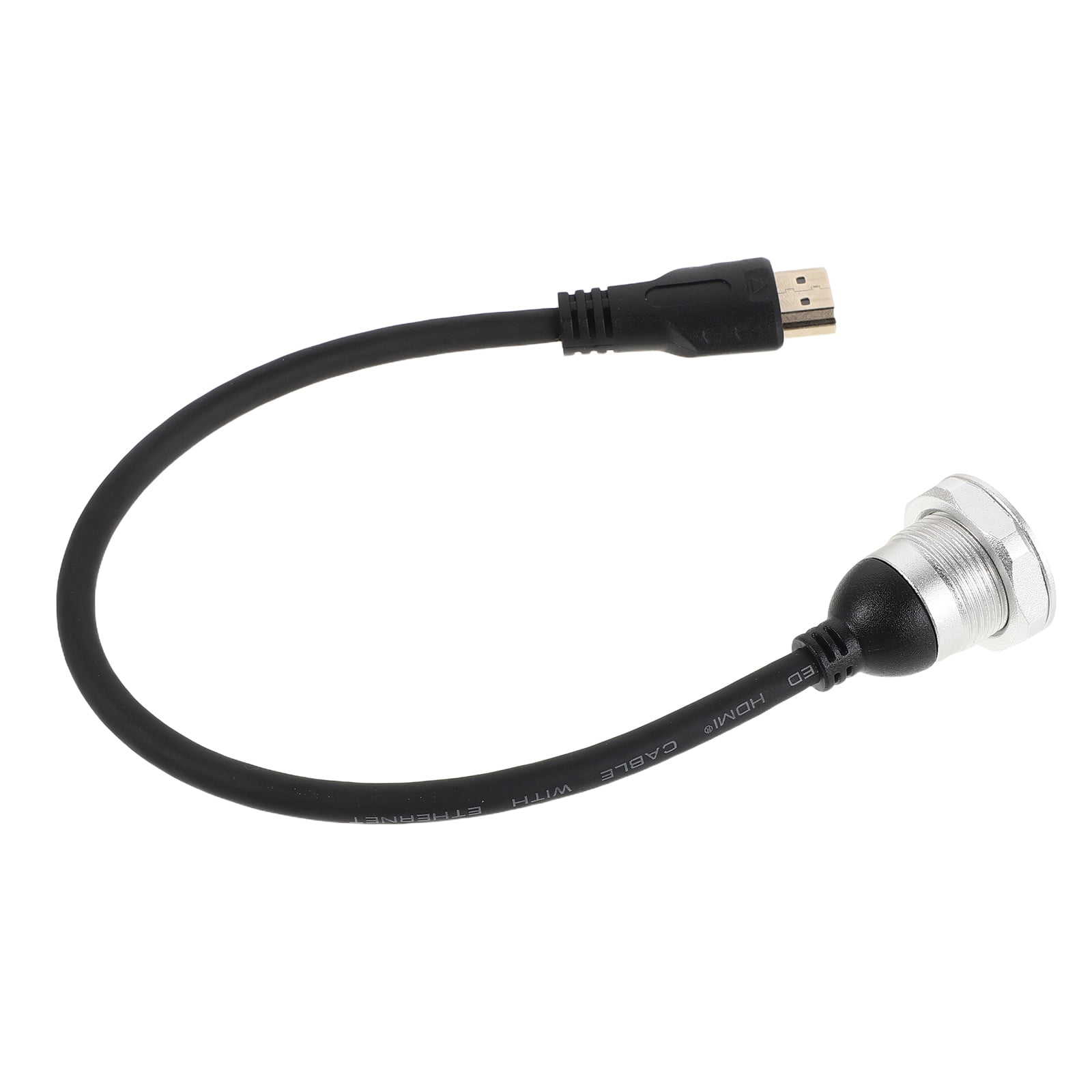 DRAFIDEEP Black Panel Mount Extension Cable Male to Female Connector for AV Systems and Audio Video Equipment