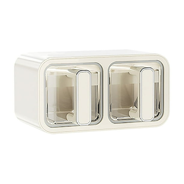 Cajón De Especias Colgado En Pared, Mueble De Cocina, Transparente, Con Tazón, Aplicable Horizontal Y Vertical, Organizador De Espacios Cálidos, Para Cocina Moderna, Metal, 2 Niveles, Para