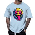 thumbnail image 1 of T-Shirt d'Halloween pour Homme, T-Shirt Graphique Effrayant pour Fête d'Halloween, Blouse Décontractée à Col Rond et Manches Courtes, Coupe Mode pour Usage Quotidien, 1 of 5