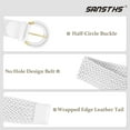 thumbnail image 6 of Women Braided Rattan Wide Belt Woven Waist Belt With Half-Circle Buckle for Summer Dress Jeans Pants, 6 of 7