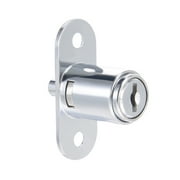 23mmx19mm Cylinder Zinc Alloy Chrome Finish Plunger Lock, Keyed Different