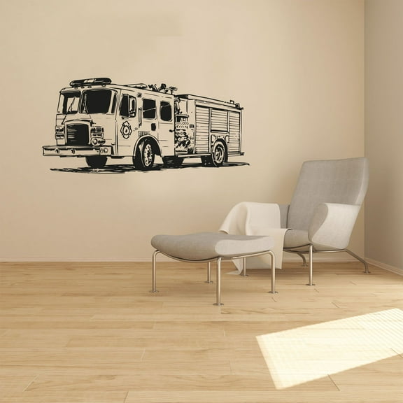 Firetruck Truck Trucks Monster Truck Toy Cars Vehicle Wall Sticker Art Decal for Girls Boys Room Bedroom Nursery Kindergarten House Fun Home Decor Stickers Wall Art Vinyl Decoration Size (6x10 inch)