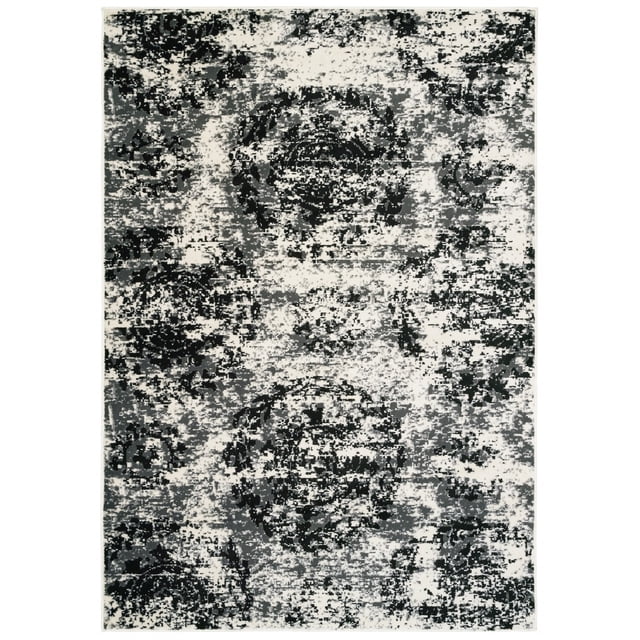 homeroots home decor 395773 8’ x 10’ Modern Monochromatic Abstract Area Rug