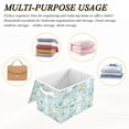 thumbnail image 6 of Yayeee Collapsible Cube Storage Bin with Lid Fabric Closet Decorative Basket with Handles, Floral Easter, 6 of 7