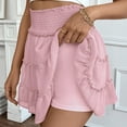 thumbnail image 6 of adviicd Women Chiffon Skirts High Waist Ruffle Mini Skirts Tennis Golf Skirt Boho Summer Tiered Skirts with Built-in Shorts Purple, S, 6 of 6