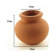 thumbnail image 3 of 2PCS Mini Flower Pots Clay Plant Pot for Planter Wedding Decoration Craft, 3 of 11