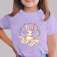 thumbnail image 4 of Manga Corta Crop Top para Niños con Lindo Estampado de Pascua, Cuello Redondo Casual Graphic Tee para 3-14 Años, Tela Suave Transpirable, 4 of 5