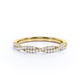 thumbnail image 3 of JeenMata Half-Eternity 0.15 Carat Round Shape Diamond Pave Infinity Wedding Band in 10K Yellow Gold, 3 of 7